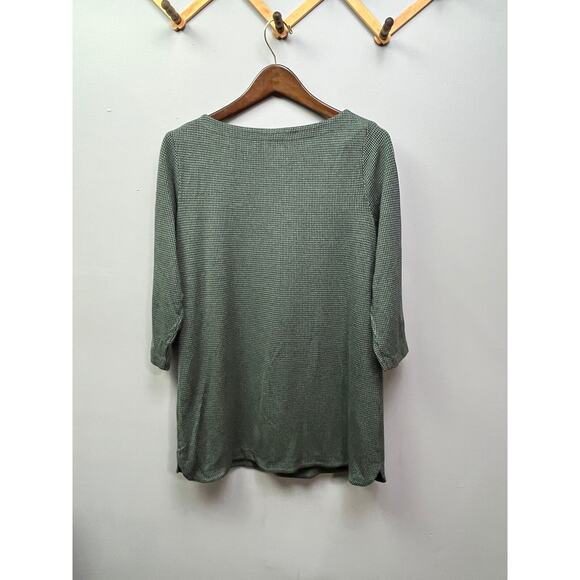 J Jill Ponte Dress Womens small tunic Short length gray/black 3/4 sleeves - Picture 2 of 5